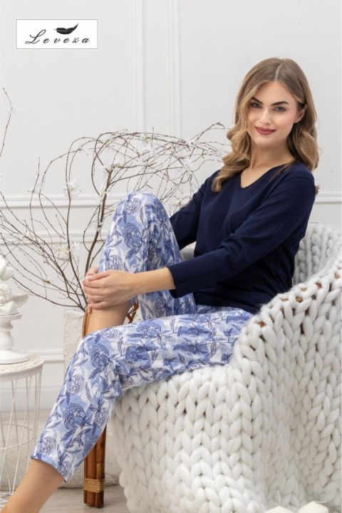 PIŻAMA DAMSKA ELWIRA 1660 - GRANAT, XL LEVEZA