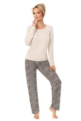 PIŻAMA DAMSKA OMARI LONG - BEIGE, L DONNA