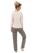 PIŻAMA DAMSKA OMARI LONG - BEIGE, L DONNA