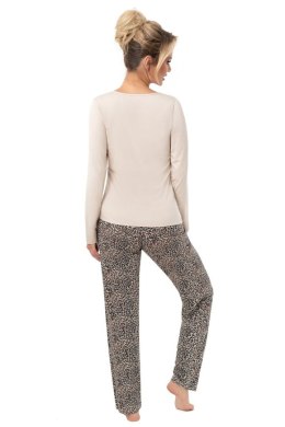 PIŻAMA DAMSKA OMARI LONG - BEIGE, L DONNA