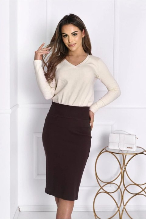 BLUZKA SUZANNE - CZARNY, S, CZ OFF PINK