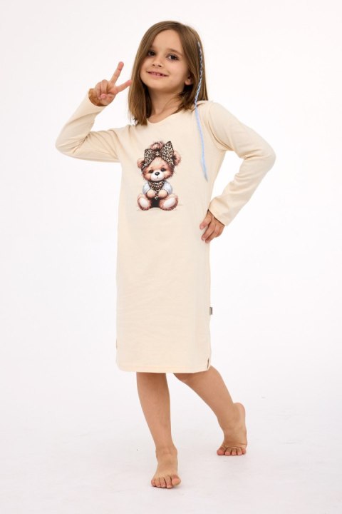 KOSZULA GIRL KIDS 549/197 PANTHER 2 - BEŻ, 128 CORNETTE KOSZULA GIRL KIDS 549/197 PANTHER 2 - BEŻ, 128 CORNETTE