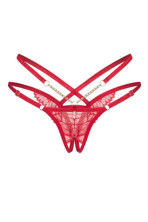 Matildea stringi otwarte - CZERWONY, L/XL OBSESSIVE