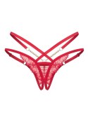 Matildea stringi otwarte - CZERWONY, S/M OBSESSIVE