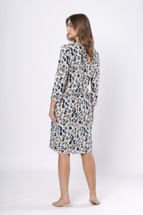 KOSZULA DAMSKA WITALIA 1665 - BEŻ/GRANAT, XL LEVEZA