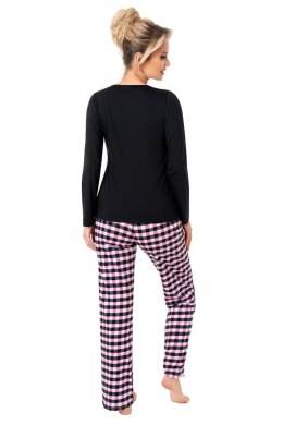 PIŻAMA DAMSKA SLEEP LONG - BLACK, L DONNA