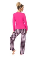 PIŻAMA DAMSKA SLEEP LONG - FUKSJA, XL DONNA