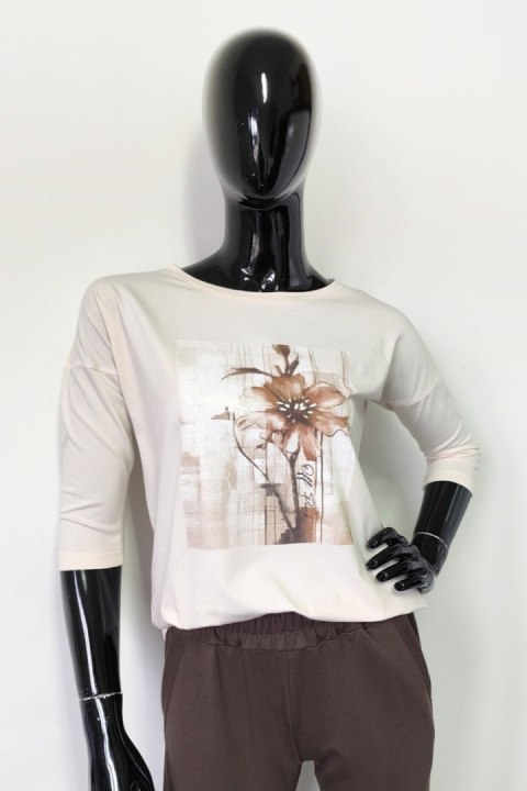 BLUZKA MALAYA - JASNY BEŻ, 40, JB OFF PINK