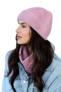 CZAPKA DAMSKA ERAZMA - BRUDNY RÓŻ, UNIWERSALNY, 09 KAMEA