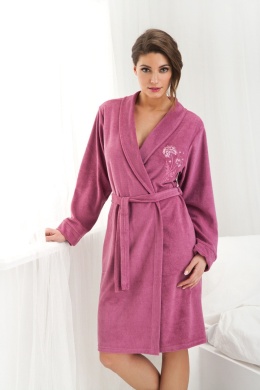 DOROTA SZLAFROK DAMSKI FR-107 BIG - BRUDNY RÓŻ, 3XL, 2