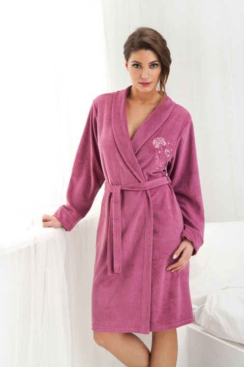 DOROTA SZLAFROK DAMSKI FR-107 BIG - BRUDNY RÓŻ, 3XL, 2