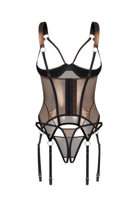 Soranna gorset i stringi otwarte - ZŁOTY, L/XL OBSESSIVE Soranna gorset i stringi otwarte - ZŁOTY, L/XL OBSESSIVE