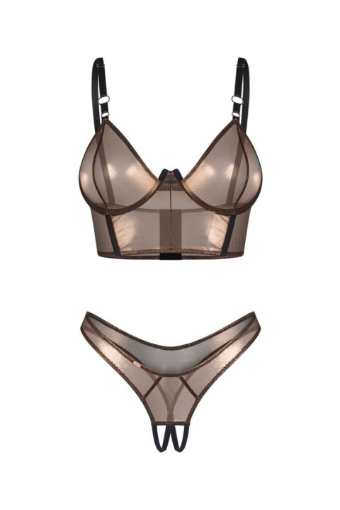 Soranna top i stringi otwarte - ZŁOTY, S/M OBSESSIVE Soranna top i stringi otwarte - ZŁOTY, S/M OBSESSIVE