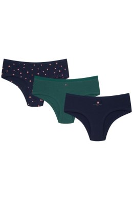 SZORTY DAMSKIE 3 PAK 43055-K085 PA-PA AW25 - GRANAT-ZIELONY, M, K085 HENDERSON LADIES