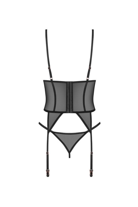 Euridia gorset i tanga - CZARNY, XS/S OBSESSIVE Euridia gorset i tanga - CZARNY, XS/S OBSESSIVE