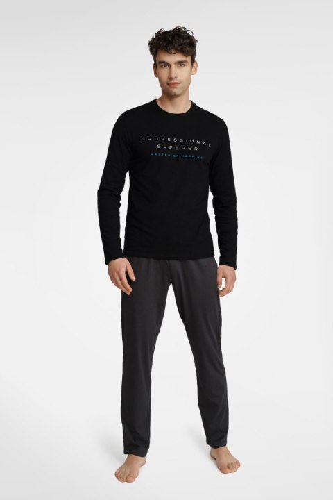 PIŻAMA MĘSKA INSURE 40963 AW23 - CZARNY-SZARY, XXL, 99X HENDERSON PIŻAMA MĘSKA INSURE 40963 AW23 - CZARNY-SZARY, XXL, 99X HENDERSON