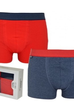 BOKSERKI MĘSKIE BRUSH 2 PAK 40407 - CZERWONY-GRANAT, XXL HENDERSON