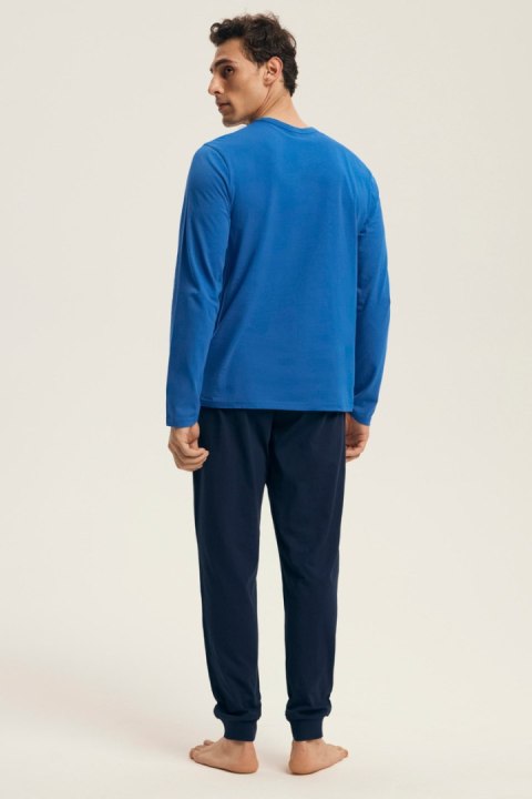 PIŻAMA MĘSKA LOOP 43472 AW25 - NIEBIESKI-GRANAT, 2XL HENDERSON PIŻAMA MĘSKA LOOP 43472 AW25 - NIEBIESKI-GRANAT, 2XL HENDERSON