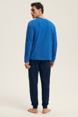 PIŻAMA MĘSKA LOOP 43472 AW25 - NIEBIESKI-GRANAT, M HENDERSON