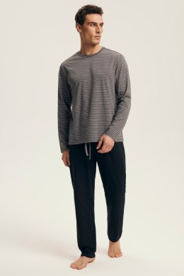 PIŻAMA MĘSKA NEW 43455 AW25 - GRAFIT, 2XL, 90X HENDERSON