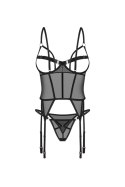 Euridia gorset i tanga - CZARNY, XL/2XL OBSESSIVE Euridia gorset i tanga - CZARNY, XL/2XL OBSESSIVE