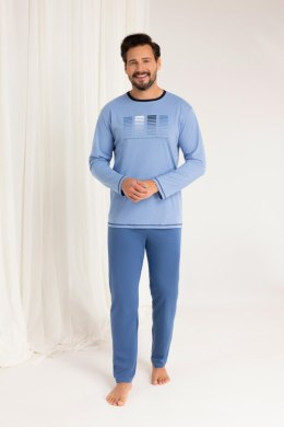 PIŻAMA MĘSKA 487 J/25 - JASNY MELANŻ, XL, 2 REGINA