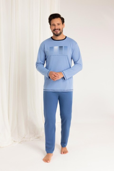 PIŻAMA MĘSKA 487 J/25 - JASNY MELANŻ, XL, 2 REGINA