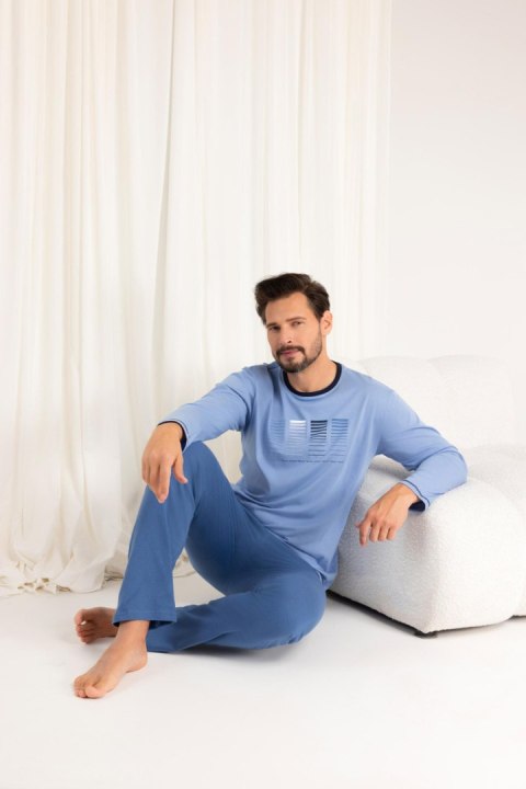PIŻAMA MĘSKA 487 J/25 - JASNY MELANŻ, XL, 2 REGINA