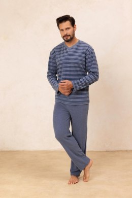 PIŻAMA MĘSKA 490 J/25 - GRANATOWY, M, 2 REGINA