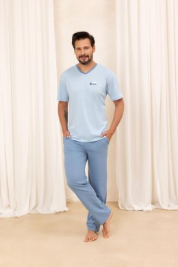 PIŻAMA MĘSKA 498 BIG J/25 - BŁĘKITNY, 2XL, 3 REGINA