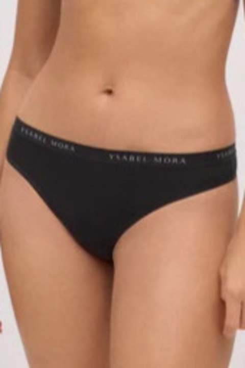 STRINGI DAMSKIE 19466 2PACK - CZARNY-SZARY, S YSABEL MORA