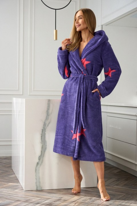 SZLAFROK DAMSKI DŁUGI 2593 - FIOLET, XL, 1 L&L