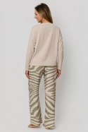 Piżama Selene długa - OLIWKA-CAPPUCCINO, XL NIPPLEX Piżama Selene długa - OLIWKA-CAPPUCCINO, XL NIPPLEX