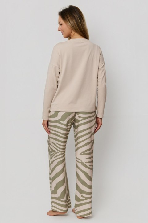 Piżama Selene długa - OLIWKA-CAPPUCCINO, XL NIPPLEX Piżama Selene długa - OLIWKA-CAPPUCCINO, XL NIPPLEX
