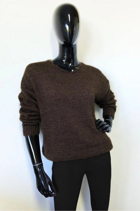 SWETER GIA - KAKAO, OVERSIZE, KA OFF PINK