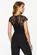 Zmysłowe i eleganckie BODY 253 z delikatną koronką - CZARNY, 42 LUPOLINE