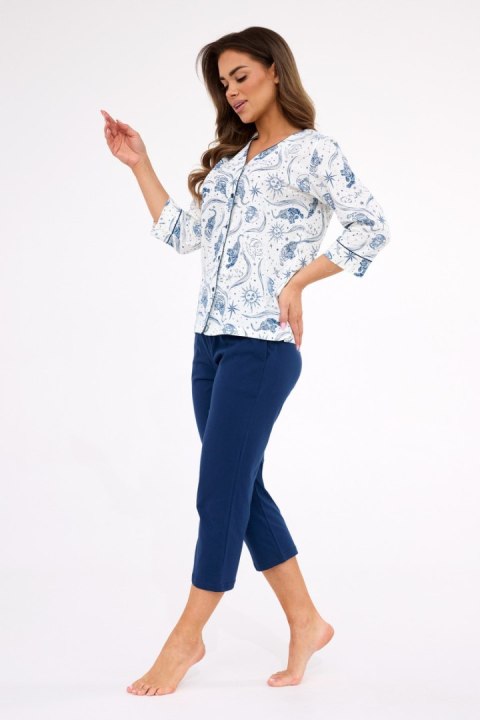 PIŻAMA DAMSKA DR 162/446 KRISTIN 2 - ECRU, XL CORNETTE