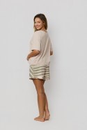 Piżama Selene krótka - OLIWKA-CAPPUCCINO, 2XL NIPPLEX Piżama Selene krótka - OLIWKA-CAPPUCCINO, 2XL NIPPLEX