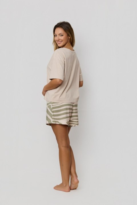 Piżama Selene krótka - OLIWKA-CAPPUCCINO, 2XL NIPPLEX Piżama Selene krótka - OLIWKA-CAPPUCCINO, 2XL NIPPLEX