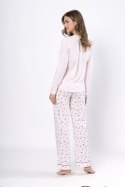 PIŻAMA DAMSKA AFRA 1617 - JASNORÓŻOWY, XL LEVEZA