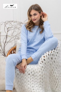 PIŻAMA DAMSKA KLARYSA 1658 - ATRAMENTOWY BŁĘKIT, 2XL LEVEZA