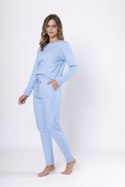 PIŻAMA DAMSKA KLARYSA 1658 - ATRAMENTOWY BŁĘKIT, 2XL LEVEZA