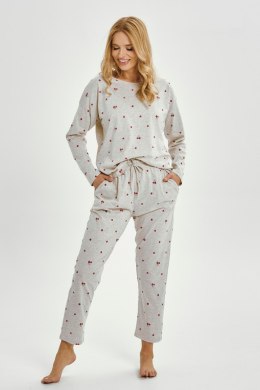 3430 PIŻAMA DAMSKA DŁUGA ADELE S-XL - SZARY, S TARO