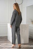 PIŻAMA DAMSKA ROZPINANA 2531 - SZARY, XL L&L