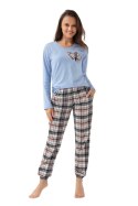 PIŻAMA DAMSKA 322 J/25 - NIEBIESKI, M LUNA