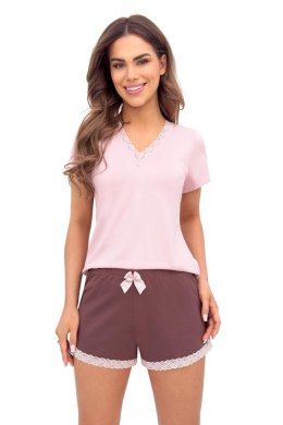 PIŻAMA DAMSKA DAPHNE SHORT - BEIGE, L DONNA