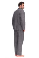 PIŻAMA MĘSKA ROZPINANA 2533 L&L - SZARY, XL L&L