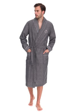 SZLAFROK MĘSKI 2532 - SZARY, XL L&L