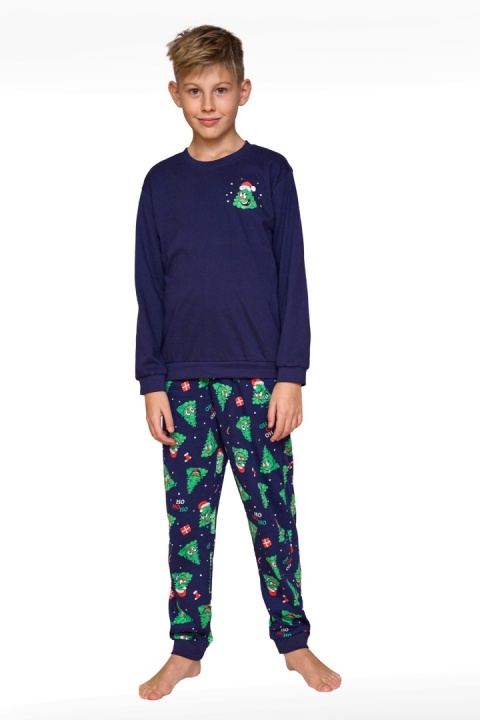 PIŻAMA BOY YOUNG 966/167 CHRISTMAS TREE - GRANAT, 152 CORNETTE
