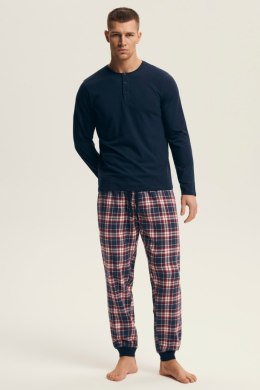 PIŻAMA MĘSKA NOIR 43457 AW25 - GRANAT, 2XL, 59X HENDERSON